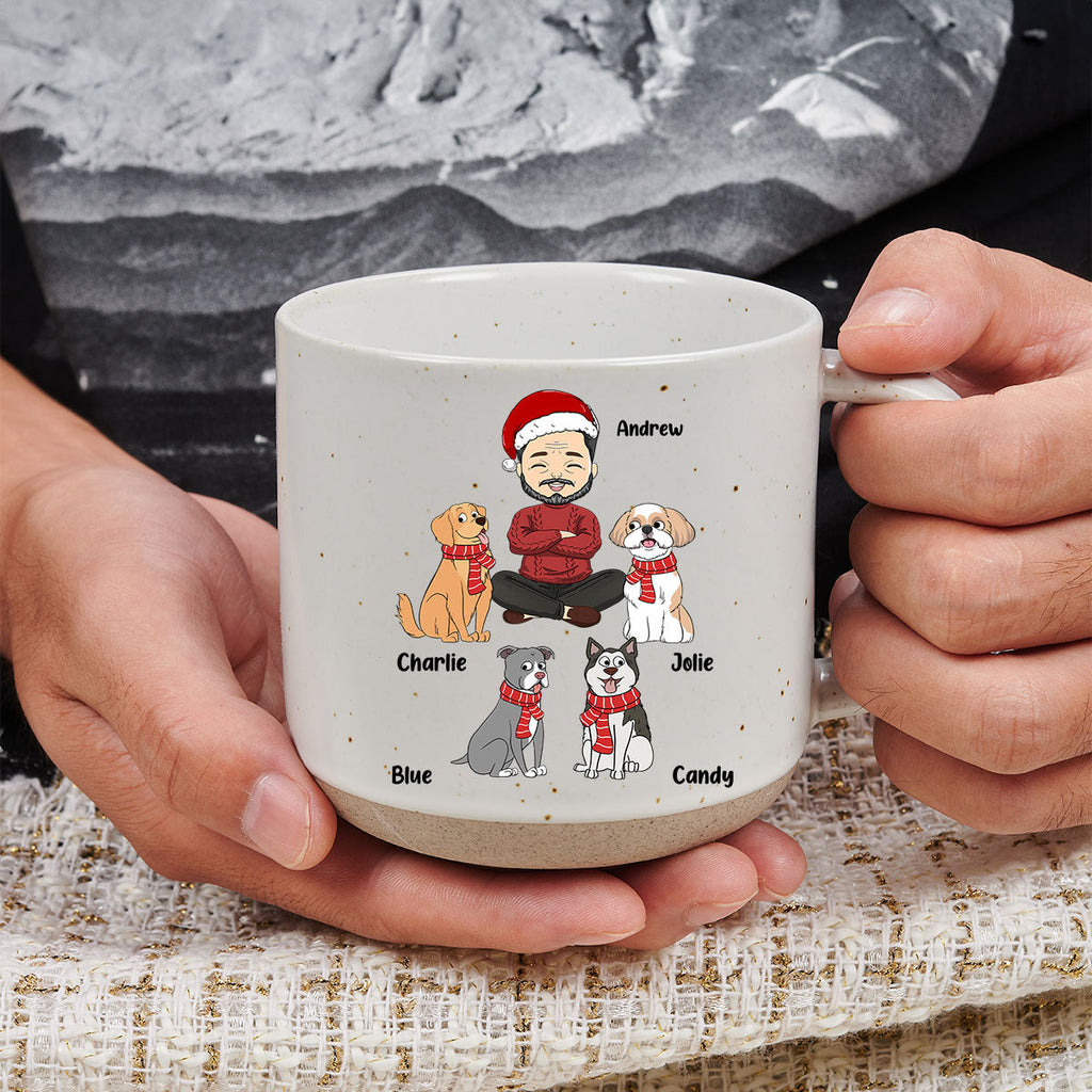 Custom Christmas Birthday Gifts For Dog Lovers • Mom Dad We Love You The Most - Personalized Pottery Mug