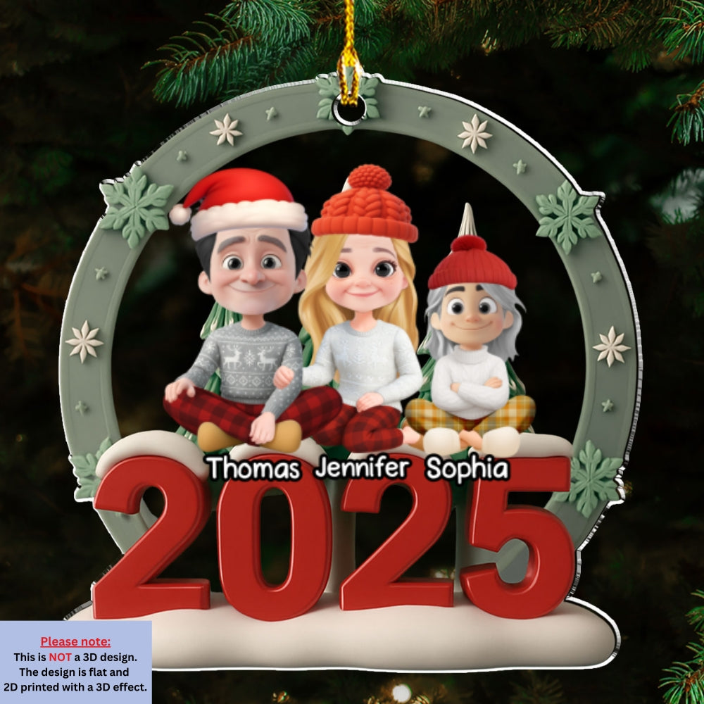 Custom Christmas Decor Home Birthday Gifts For Dog Lovers • Under The Christmas Tree - Personalized 3D Effect Acrylic Ornament