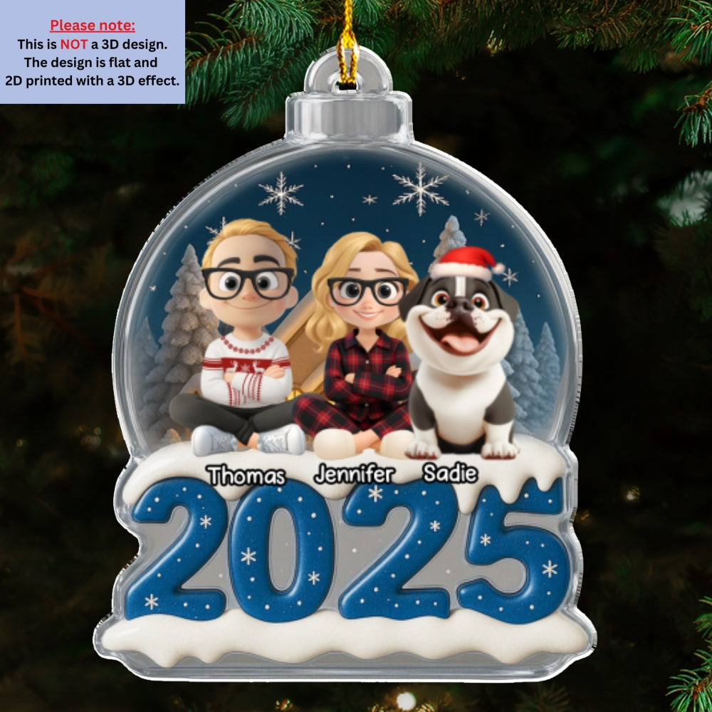 Custom Christmas Decor Home Birthday Gifts For Dog Lovers • We And Our Dog This Year - Personalized Acrylic Ornament