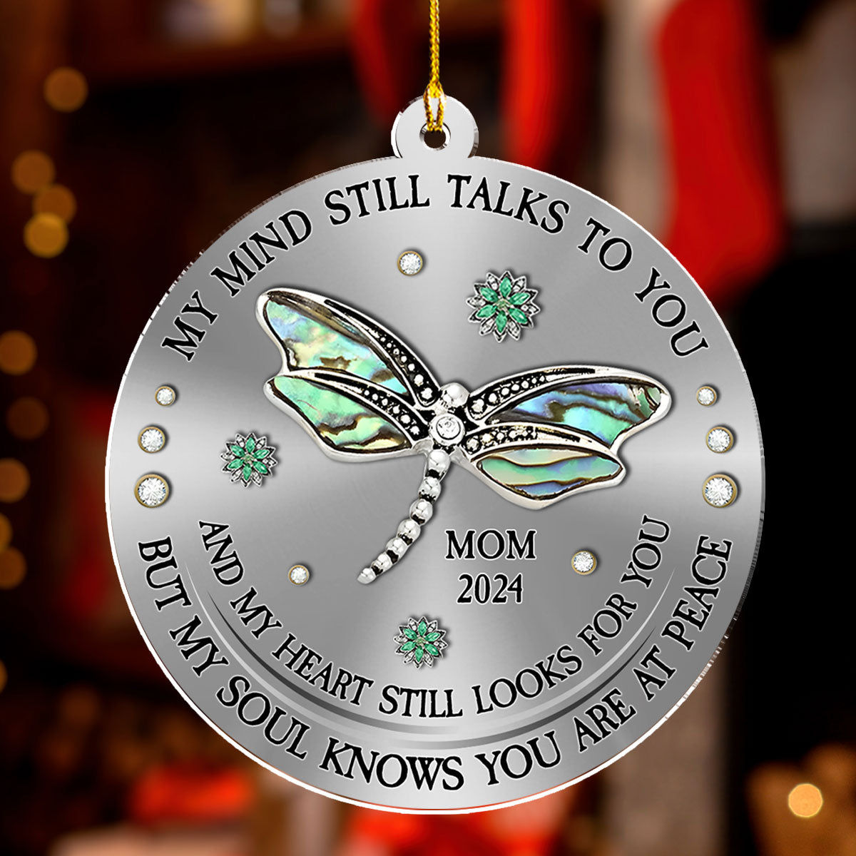 Dragonfly My Mind My Heart My Soul - Personalized Acrylic Ornament