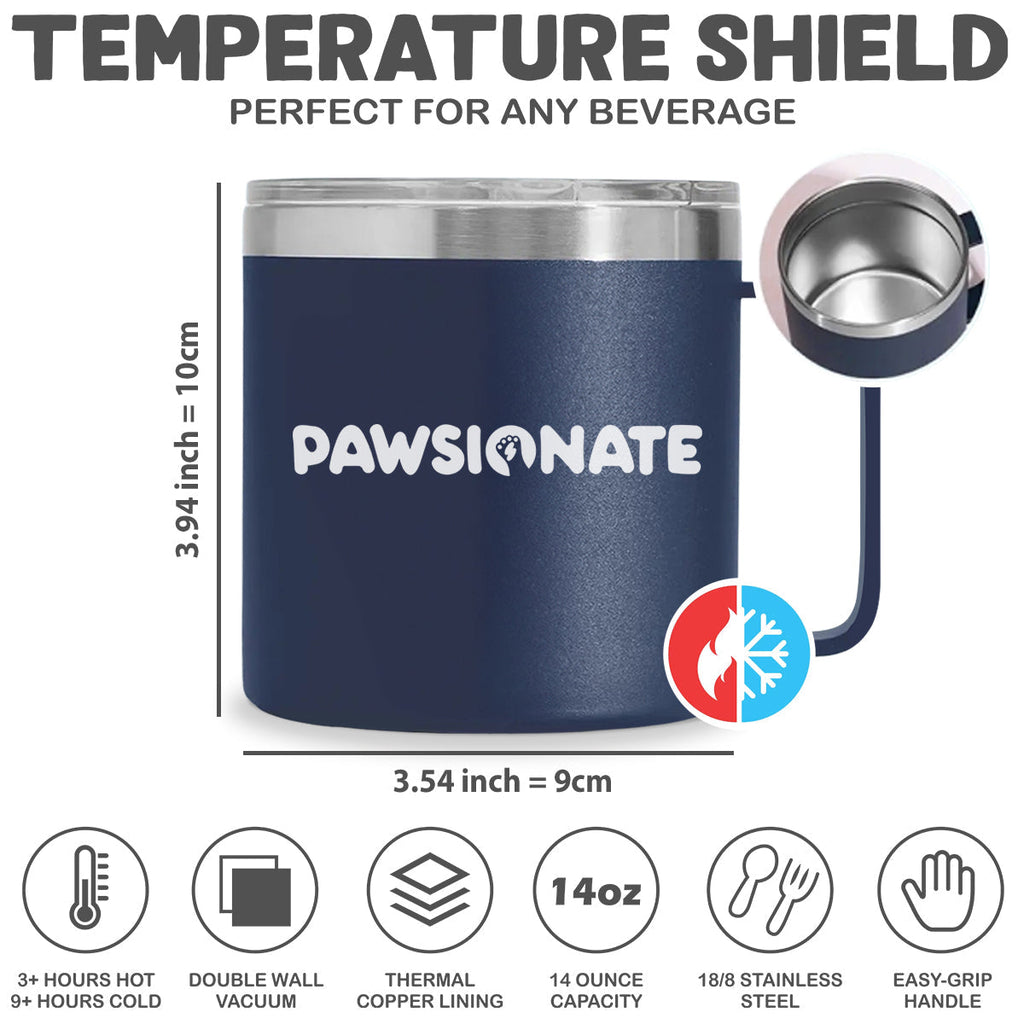 Custom Mother's day Birthday Gifts For Cat Mom, Cat Lovers • To My Human Servant - Personalized 14oz Stainless Steel Tumbler With Handle
