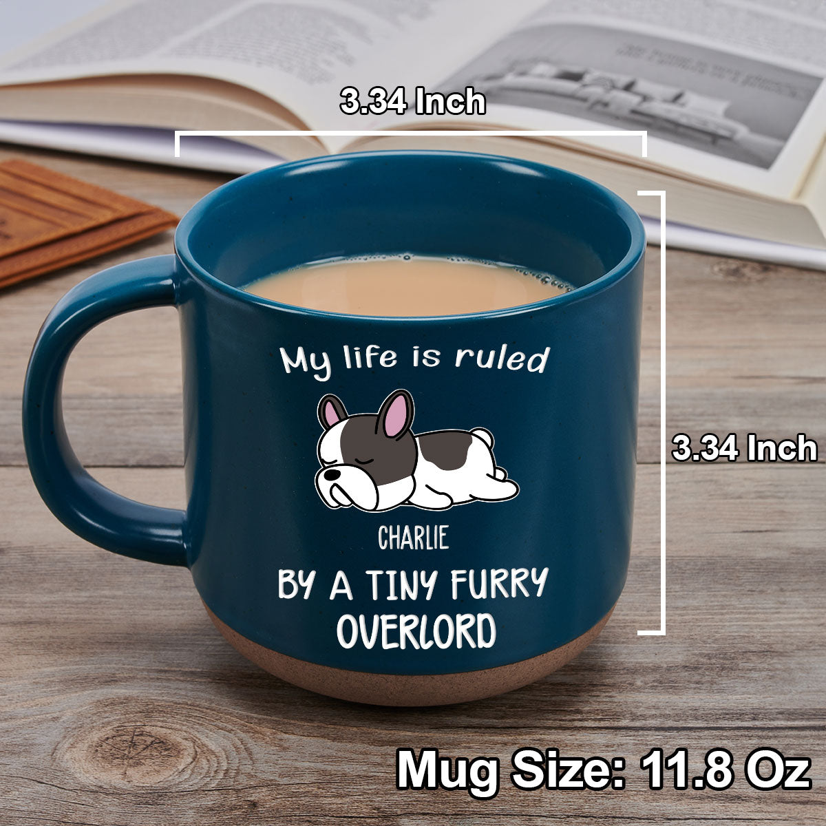 Custom Christmas Birthday Gifts For Pet Lovers • Ruled By Tiny Furry Overlords Ver Dog - Personalized Pottery Mug