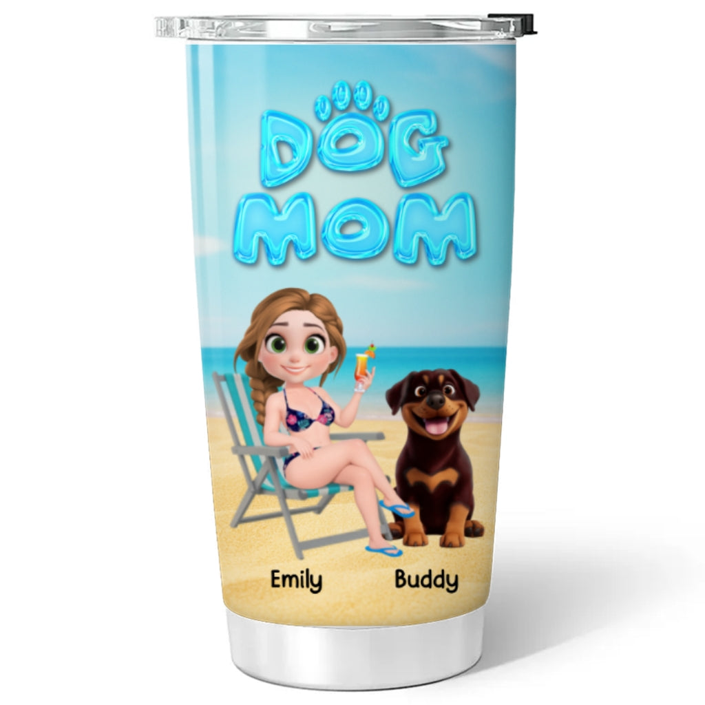 Custom Christmas Birthday Gifts For Dog Lovers • Summer Dog Mom - Personalized Tumbler