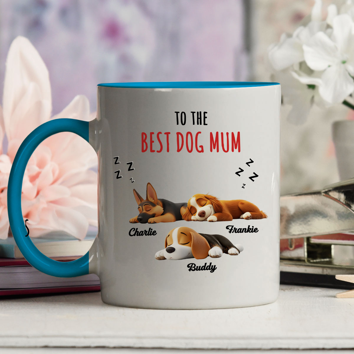 Custom Mother's Father's day Birthday Gifts For Dog Lovers • Kisses And Treats - Personalized Accent Mug