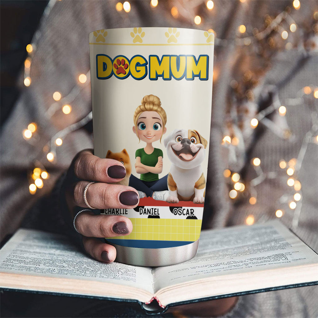 Custom Christmas Birthday Gifts For Dog Mom, Dog Lovers • Mom Story - Personalized Tumbler