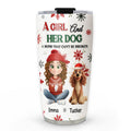 Custom Christmas Birthday Gifts For Dog Mom, Dog Lovers • A Girl And Her Dog Love Christmas - Personalized Tumbler