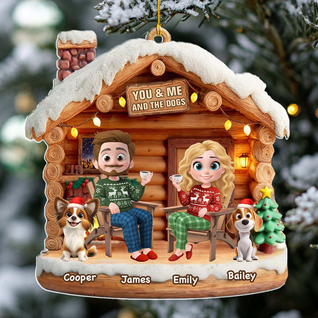 Custom Christmas Decor Home Birthday Gifts For Dog Lovers • Have A Chat With Dogs - Personalized 3D Effect Acrylic Ornament