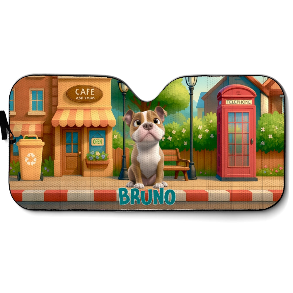Custom Christmas Birthday Gifts Car Accessories for Dog Parents • Dog Street Funny - Personalized Car Sunshade
