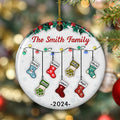 Custom Christmas Decor Home Birthday Gifts For Dog Lovers • Christmas Together - Personalized 3D Inflated Effect Ceramic Ornament