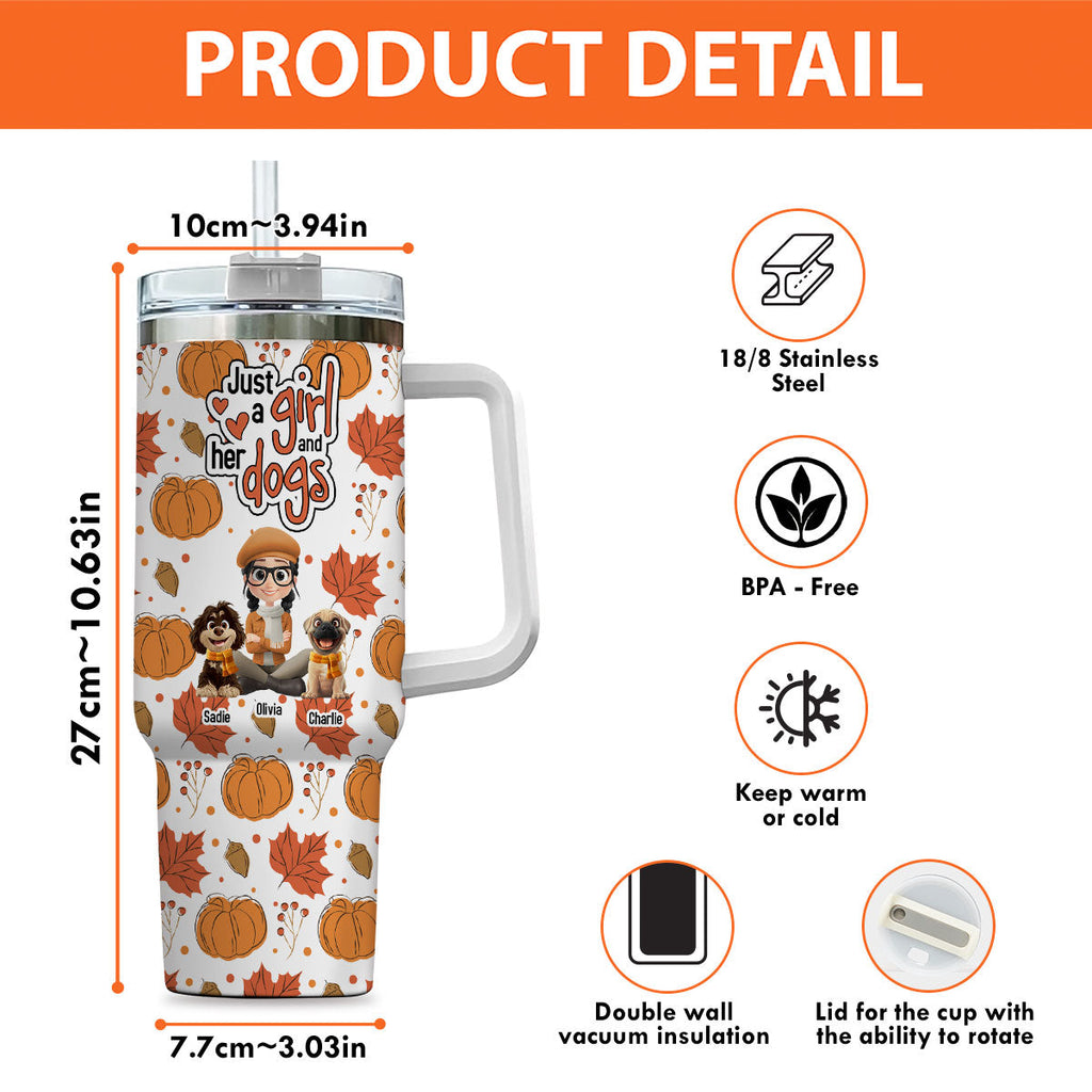 Custom Christmas Birthday Gifts For Dog Mom, Dog Lovers • Falling For You - Personalized Tumbler