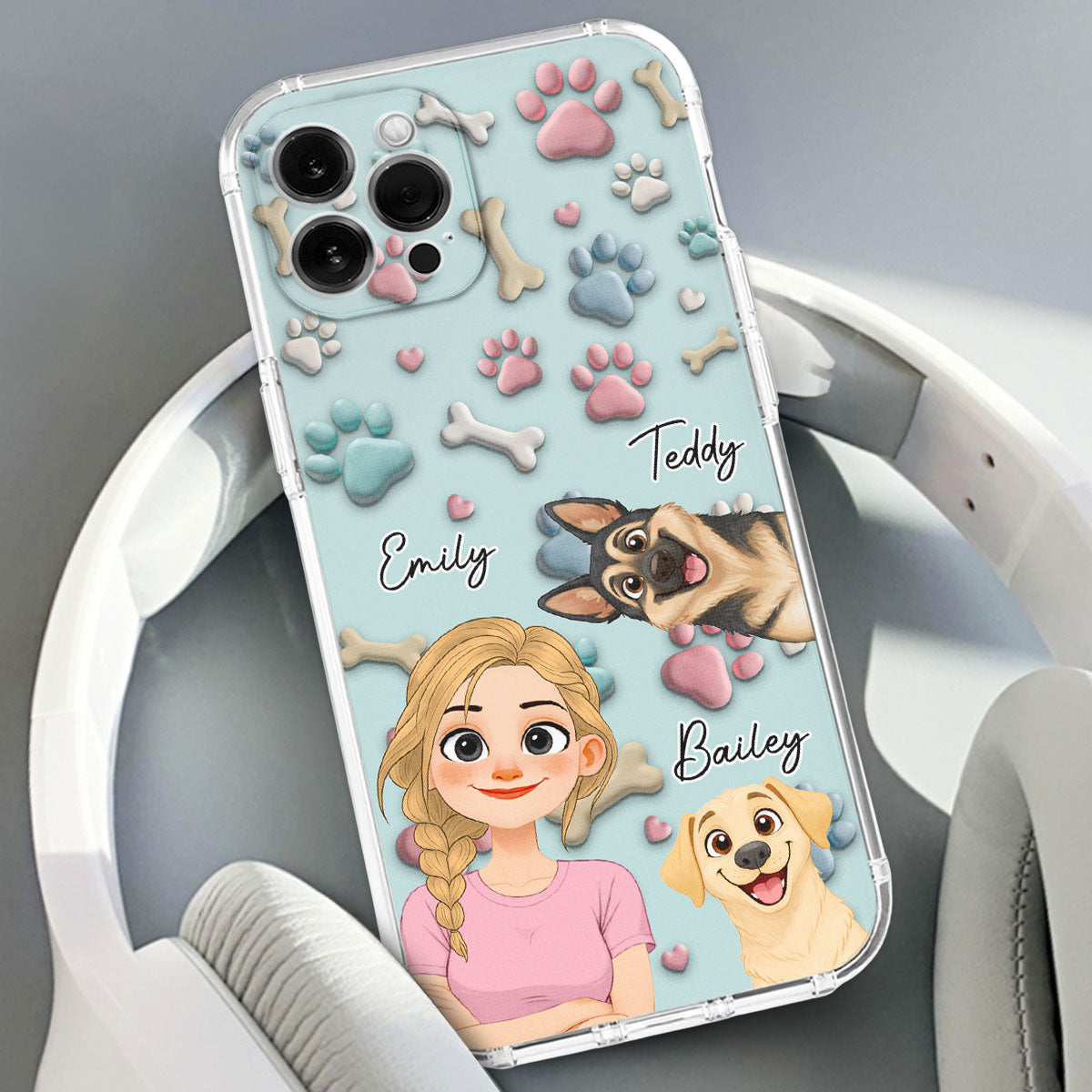 Dog And Human Cartoon New Style - Personalized Phone Case