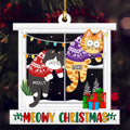 Meowy Christmas - Personalized Acrylic Ornament