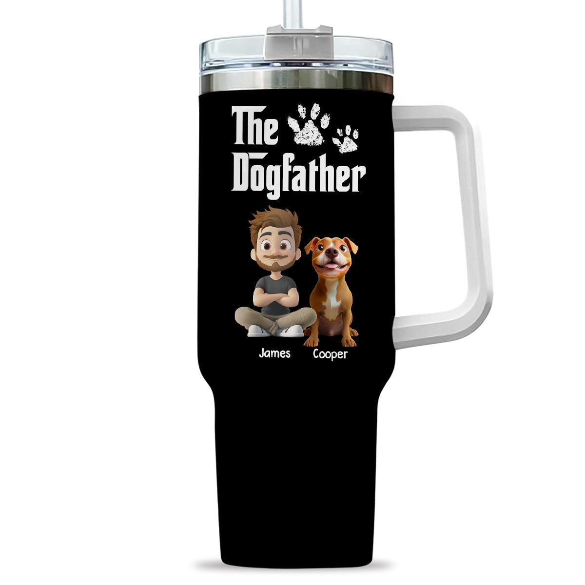 Custom Father's day Birthday Gifts For Dog Dad, Dog Lovers • Cool Dog Father - Personalized Tumbler