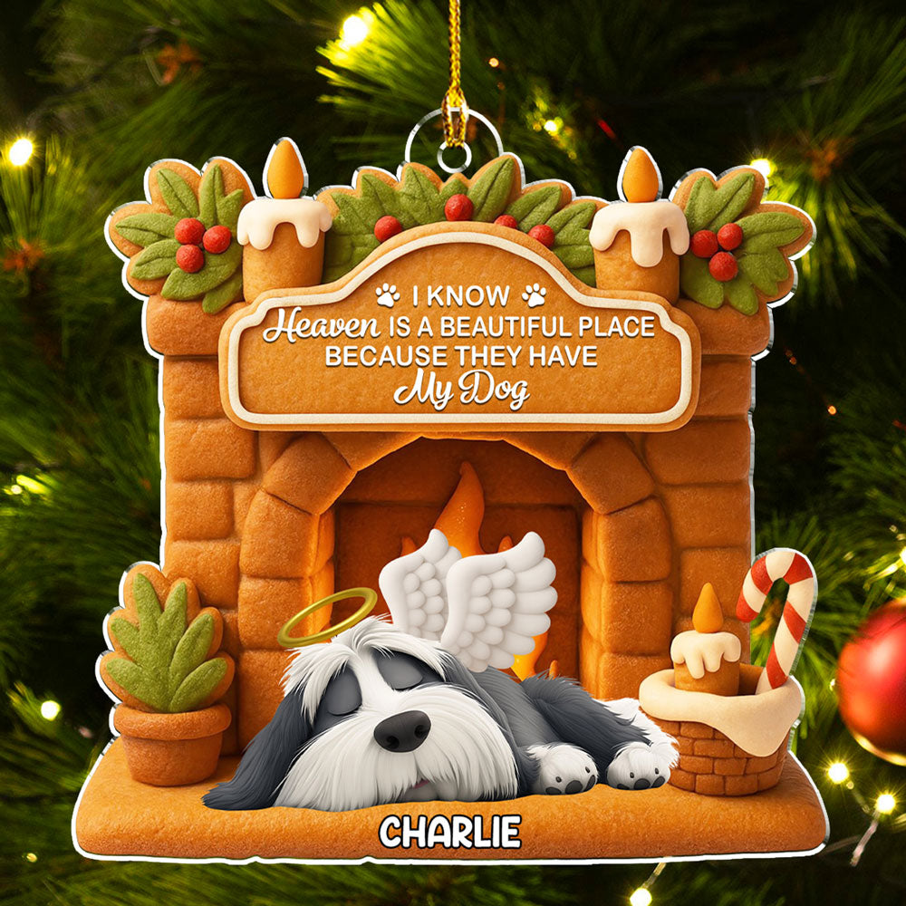 Custom Christmas Memorial Sympathy Gifts For Dogs, Cats • A Gift From Heaven - Personalized Acrylic Ornament