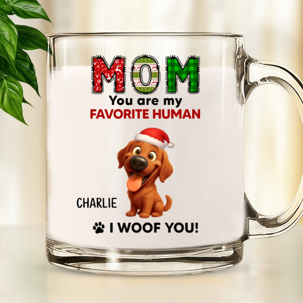 Custom Christmas Birthday Gifts For Dog Lovers • My Favorite - Personalized Glass Mug