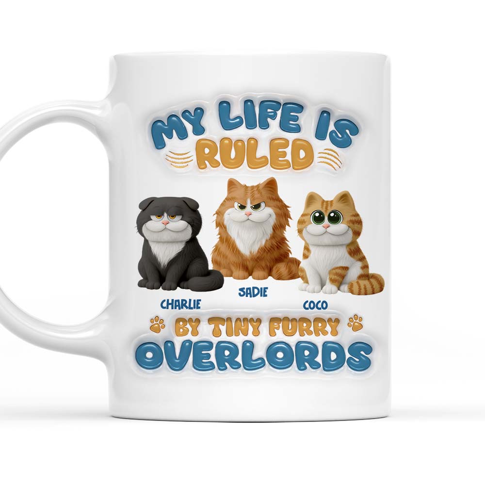 Custom Christmas Birthday Gifts For Cat Lovers • Life Rulers - Personalized 3D Inflated Effect Mug