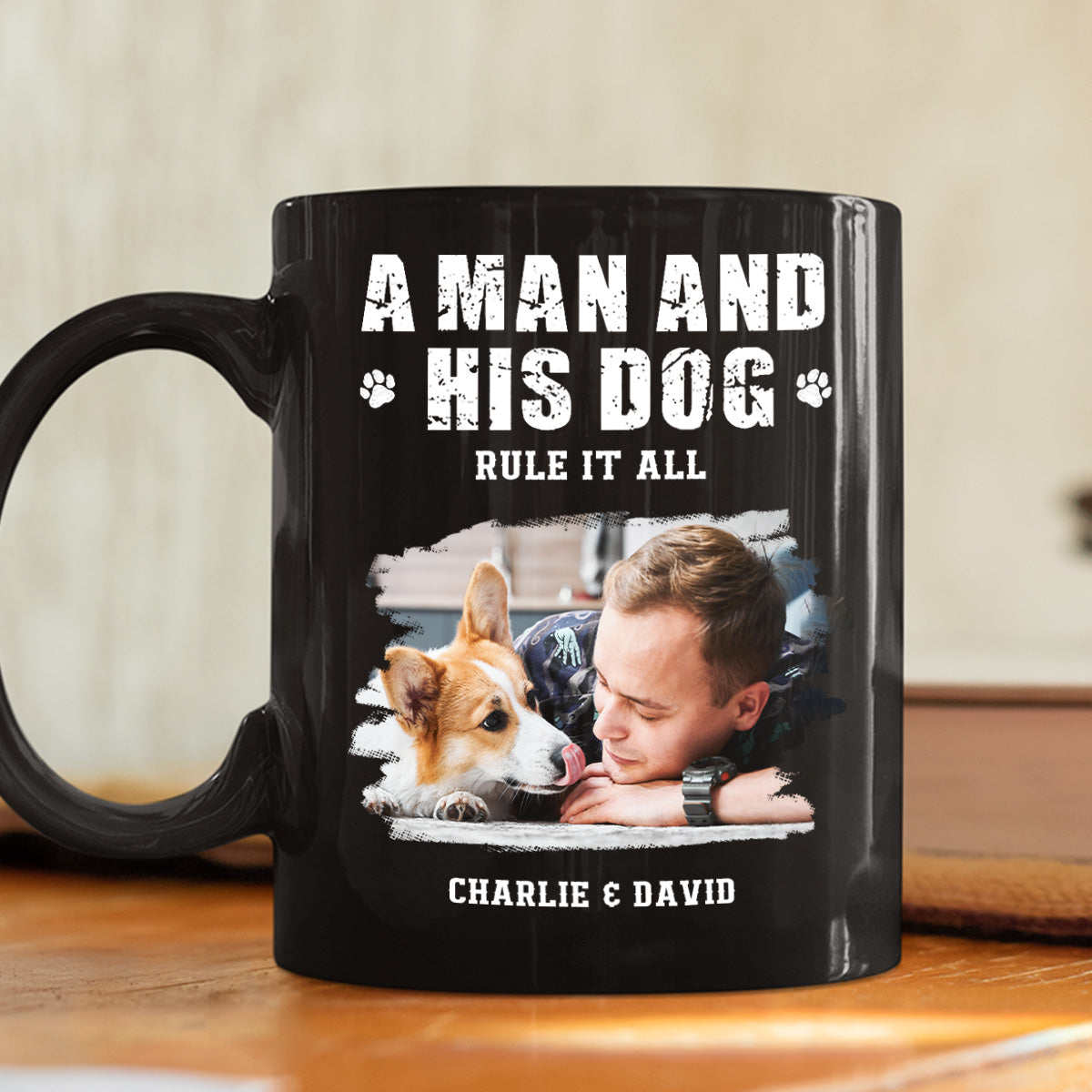 Custom Photo Christmas Birthday Gifts For Dog Dad, Dog Lovers • Will Ever Call You Dad Photo - Personalized Coffee Mug