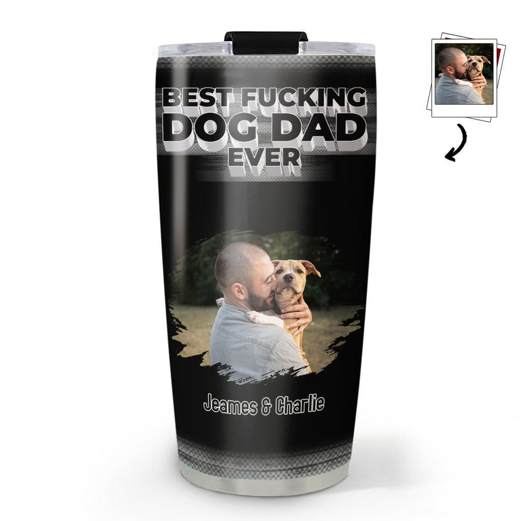 Custom Photo Christmas Birthday Gifts For Dog Dad, Dog Lovers • Such A Dog Dad Photo - Personalized Tumbler
