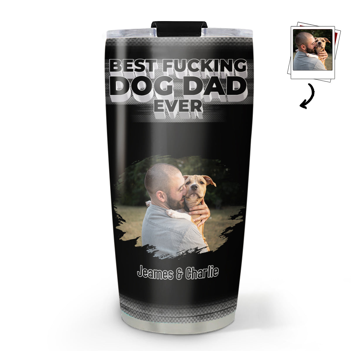Custom Photo Christmas Birthday Gifts For Dog Dad, Dog Lovers • Such A Dog Dad Photo - Personalized Tumbler
