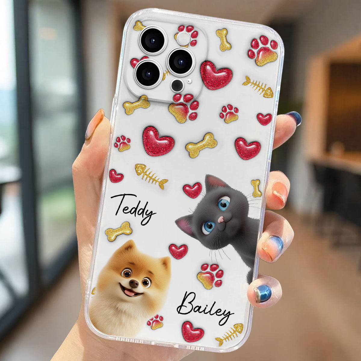 My Lovely Baby Pets - Personalized 3D Inflated Effect Phone Case