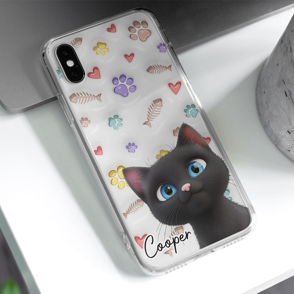Baby Lovely Cat - Personalized 3D Inflated Effect Phone Case