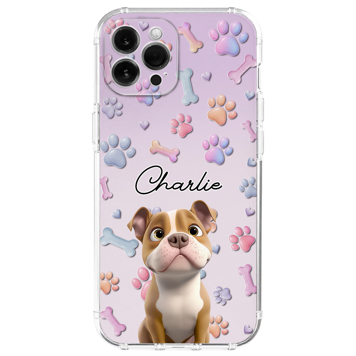 Lovely Dog - Personalized 3D Effect Phone Case