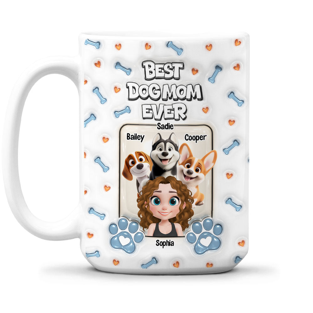 Custom Mother's day Birthday Gifts For Dog Mom, Dog Lovers • Forget Mother Day - Personalized 3D Inflated Effect Mug