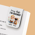 Booked Already By My Babies - Personalized Leather Bookmark