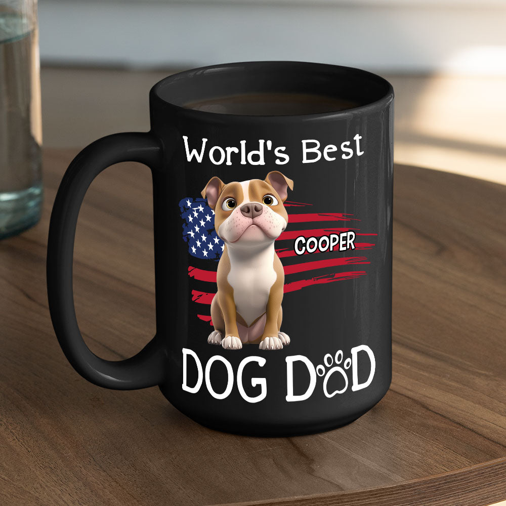 Custom Father's day Birthday Gifts For Dog Dad, Dog Lovers • Worldwide Best Dad - Personalized Coffee Mug