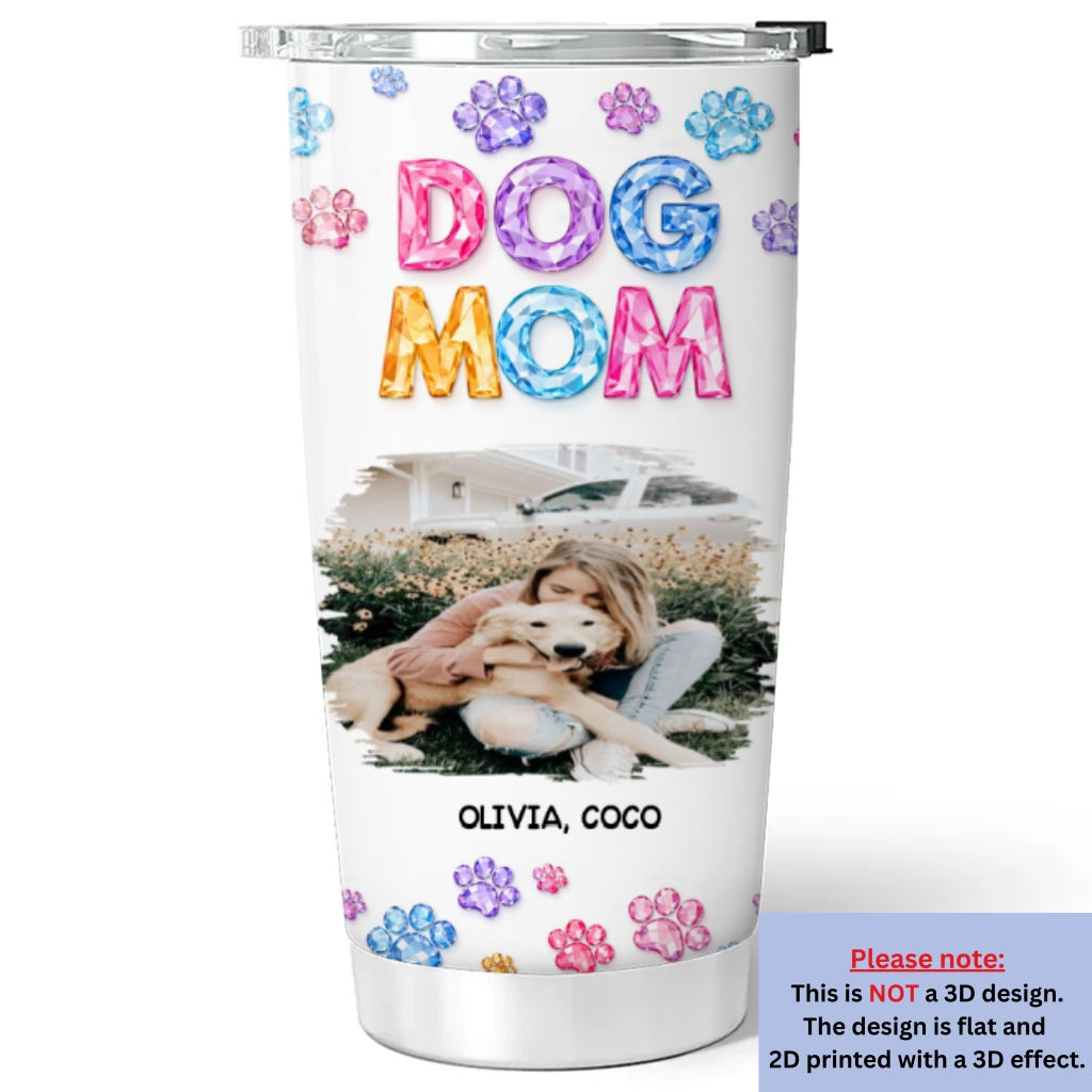 Custom Photo Christmas Birthday Gifts For Dog Mom, Dog Lovers • You And Me Every Day Photo - Personalized 3D Effect Tumbler