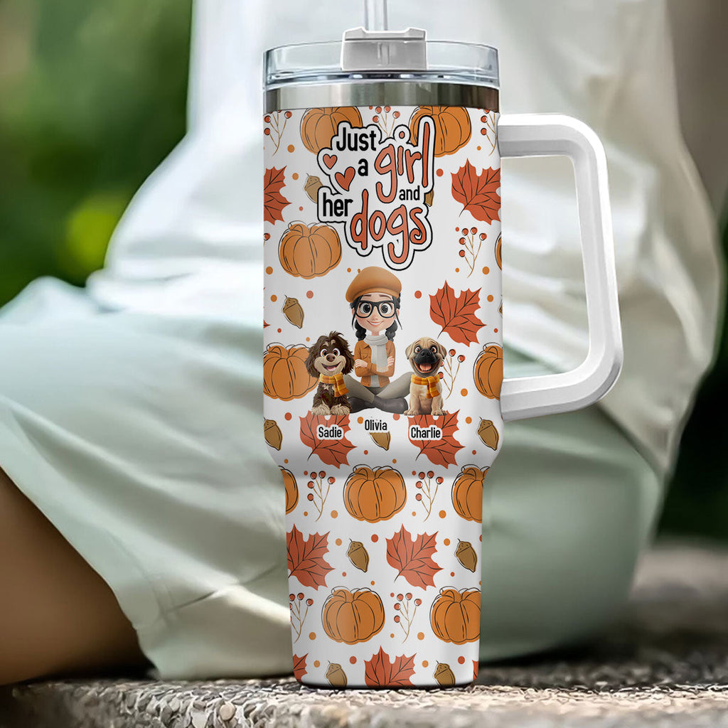 Custom Christmas Birthday Gifts For Dog Mom, Dog Lovers • Falling For You - Personalized Tumbler