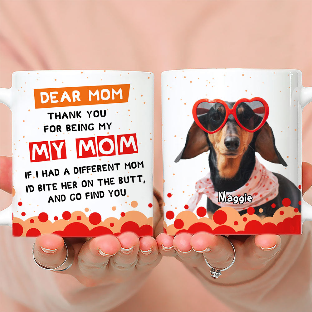 Custom Photo Mother's day Birthday Gifts For Dog Mom, Dog Lovers • I Wil Go Find You Anywhere Mom Photo - Personalized Coffee Mug