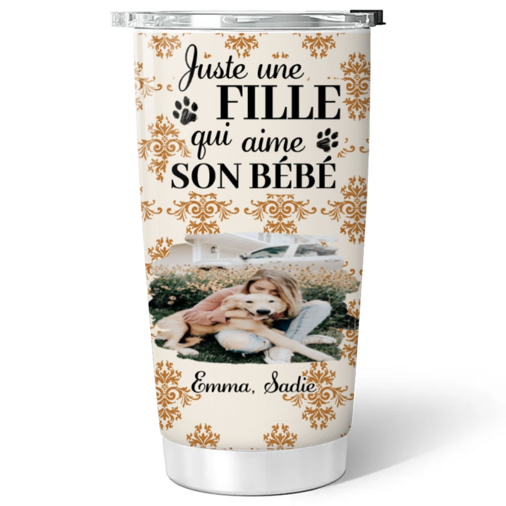 Custom Photo Christmas Birthday Gifts For Pet Mom, Pet Lovers • Gobelet Personnalisé - Animal Citrouille d'Automne Photo