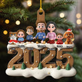 As A Family With Fur Babies Extended Ver - Personalized 3D Effect Wood Ornament
