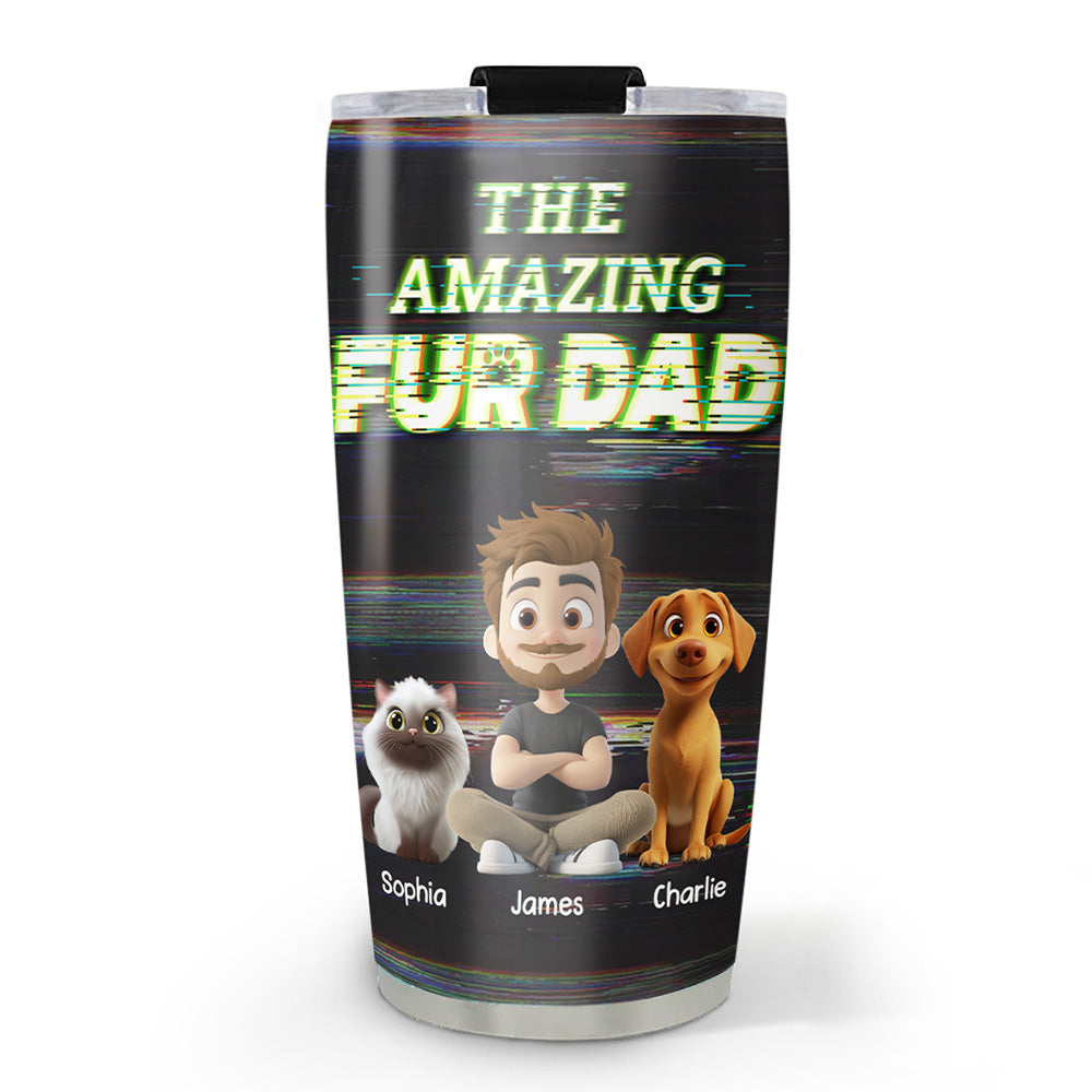 Custom Father's day Birthday Gifts For Pet Dad, Pet Lovers • This Is Our Awesome Pet Dad - Personalized Tumbler