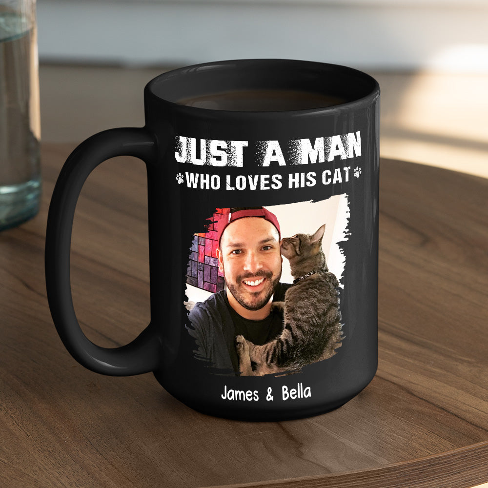 Custom Photo Christmas Birthday Gifts For Cat Lovers • Me And My Cat Together Photo - Personalized Coffee Mug
