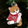 Deck The Halls With Paws And Whiskers - Personalized Acrylic Ornament