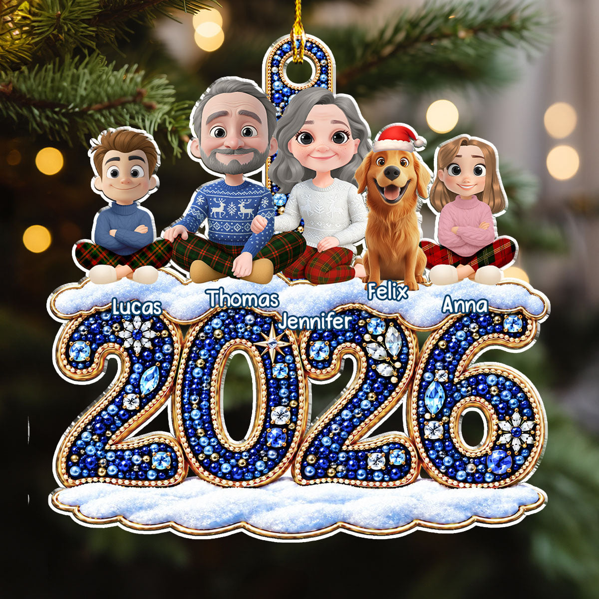 Custom Christmas Decor Home Birthday Gifts For Dog Lovers • A New Chapter Begins - Personalized Acrylic Ornament