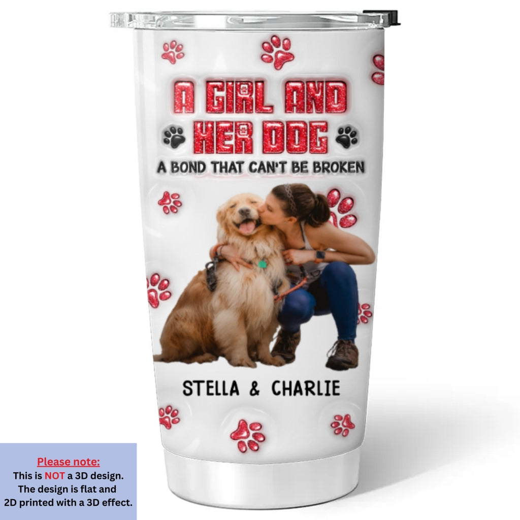 No Space Between Us Daily Photo Ver - Personalized 3D Inflated Effect Tumbler