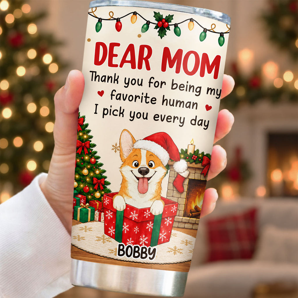 Custom Christmas Birthday Gifts For Dog Lovers • My Forever Human - Personalized Tumbler