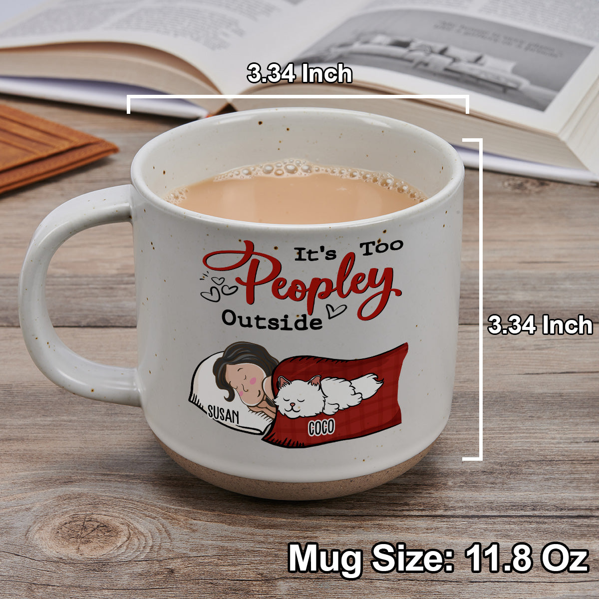 Custom Mother's day Birthday Gifts For Cat Mom, Cat Lovers • Too Peopley - Personalized Pottery Mug