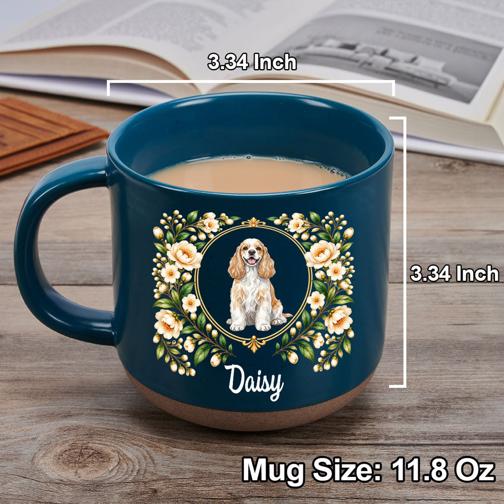 Paws In Bloom - Personalized Pottery Mug