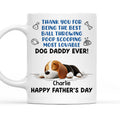 Custom Father's day Birthday Gifts For Dog Dad, Dog Lovers • Most Lovable Daddy Ever - Personalized Coffee Mug
