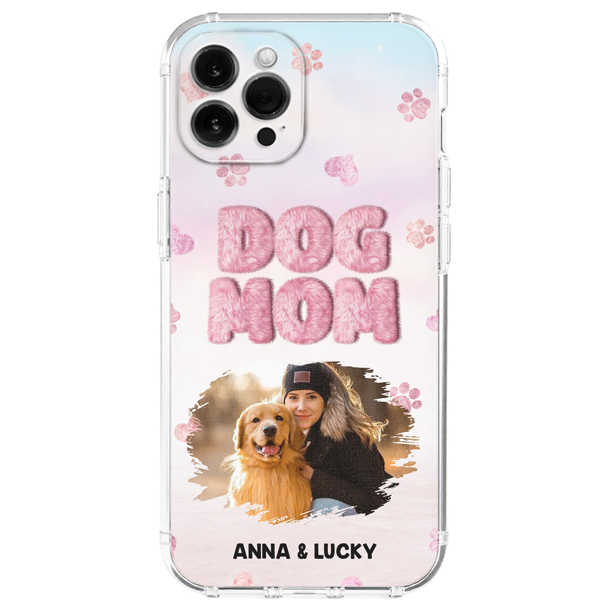 Fluffy Dog Mom Photo - Personalized Phone Case