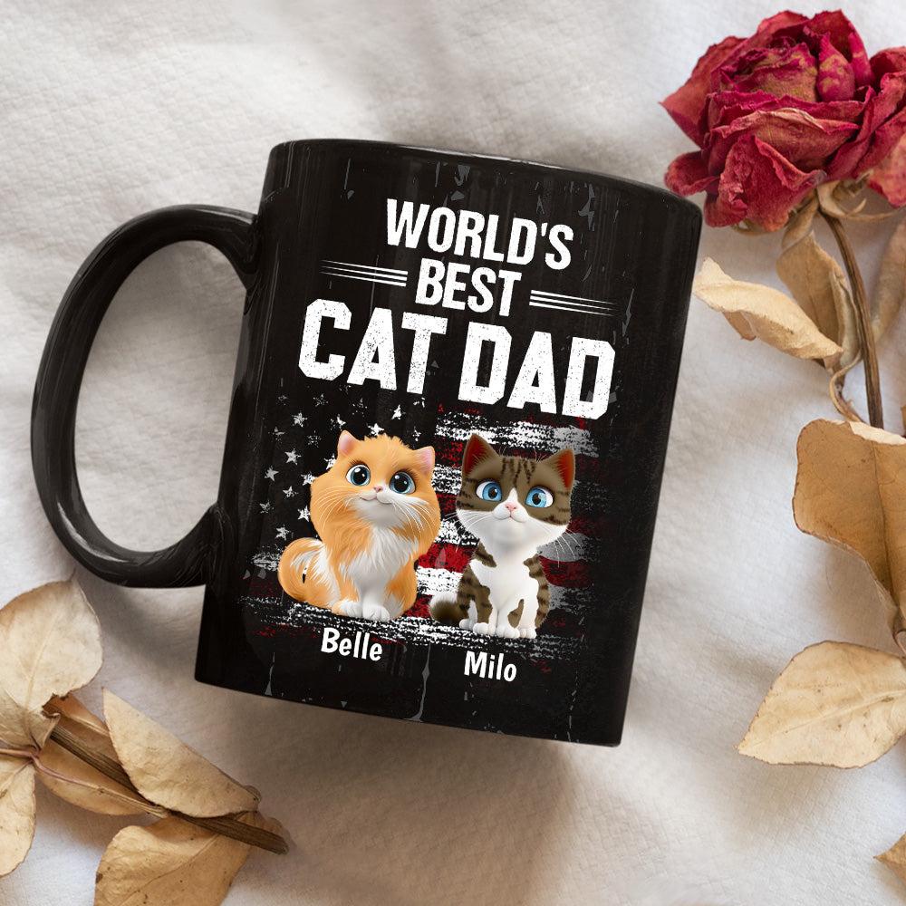 Custom Mother's Father's day Birthday Gifts For Cat Lovers • World Best Cat Dad - Personalized Coffee Mug