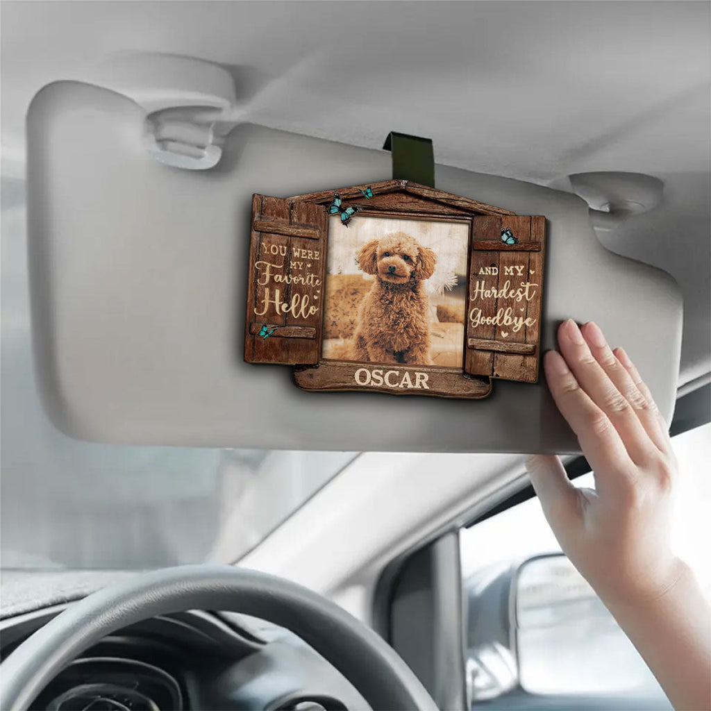 My Hardest Goodbye - Personalized Car Visor Clip