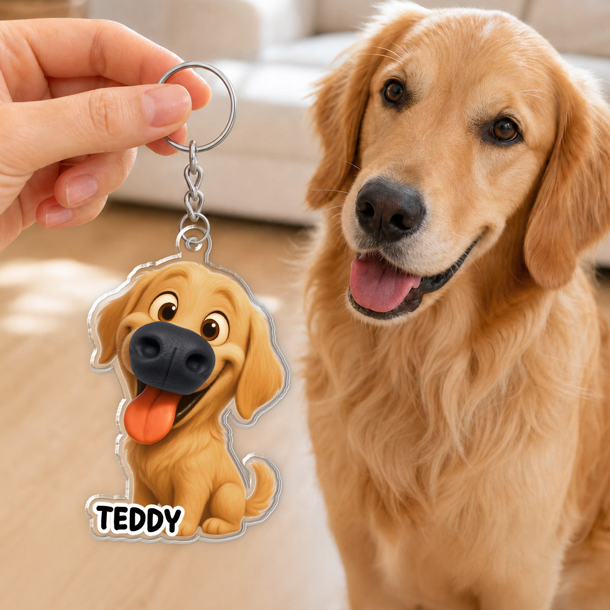 Certified Boop Button - Personalized Nose Squishy Keychain