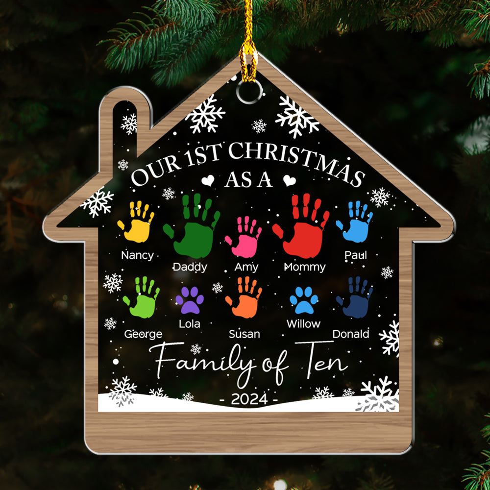 Happy Our 1st Christmas - Personalized Acrylic Ornament