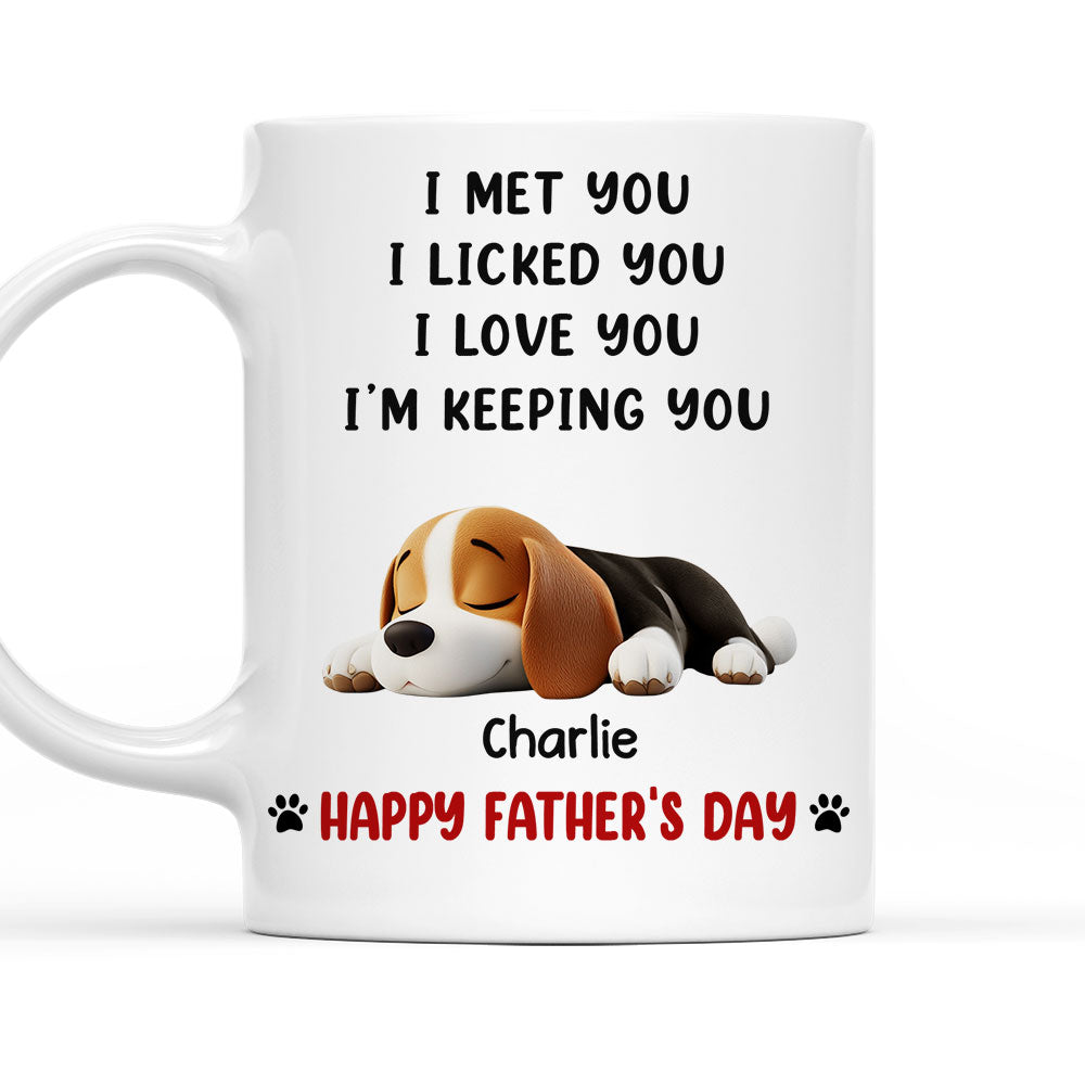 Custom Father's day Birthday Gifts For Dog Dad, Dog Lovers • We Licked And Love You - Personalized Coffee Mug