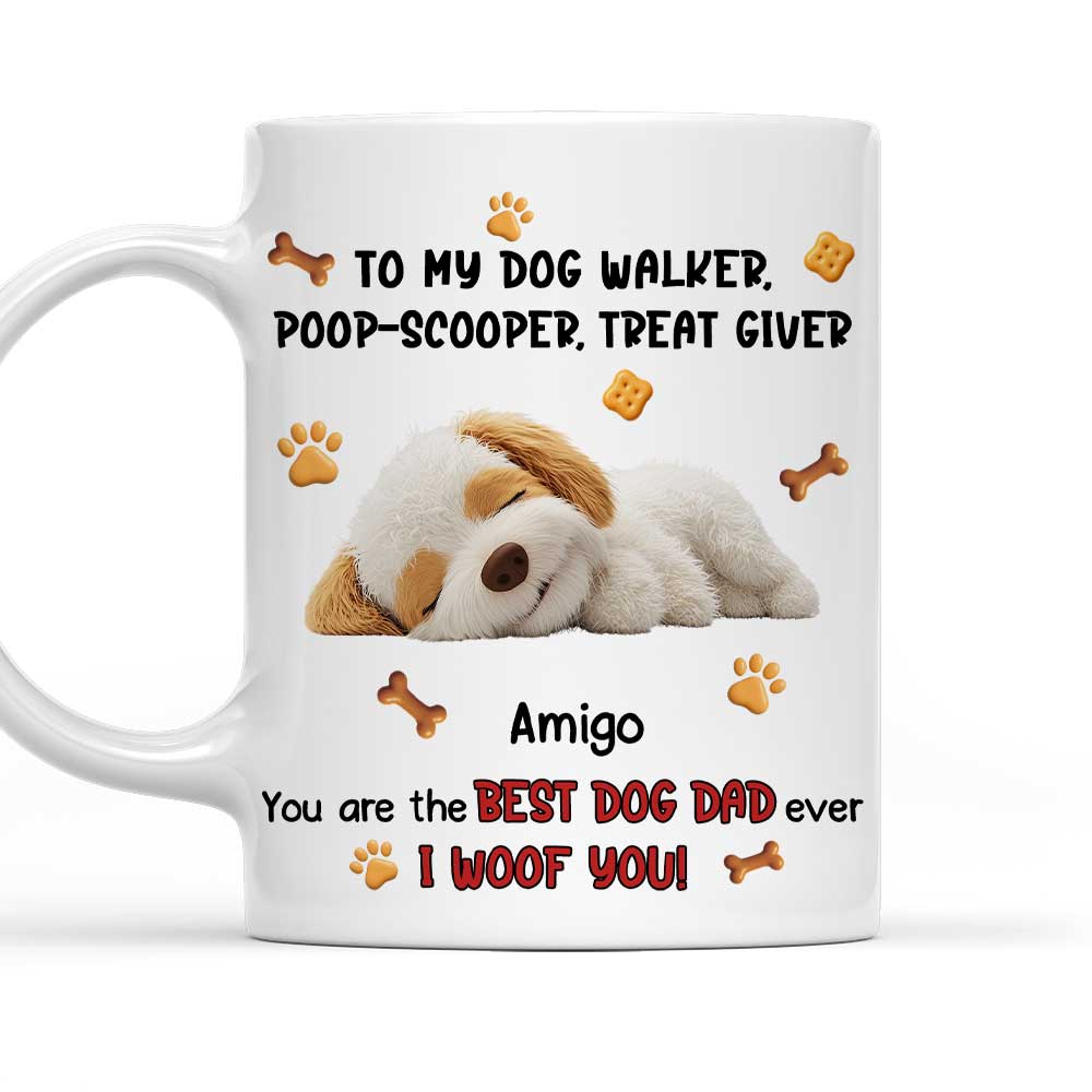 Custom Father's day Birthday Gifts For Dog Dad, Dog Lovers • To My Best Dog Walker - Personalized Coffee Mug